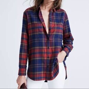 Madewell Lewis Oversized Plaid Flannel Shirt